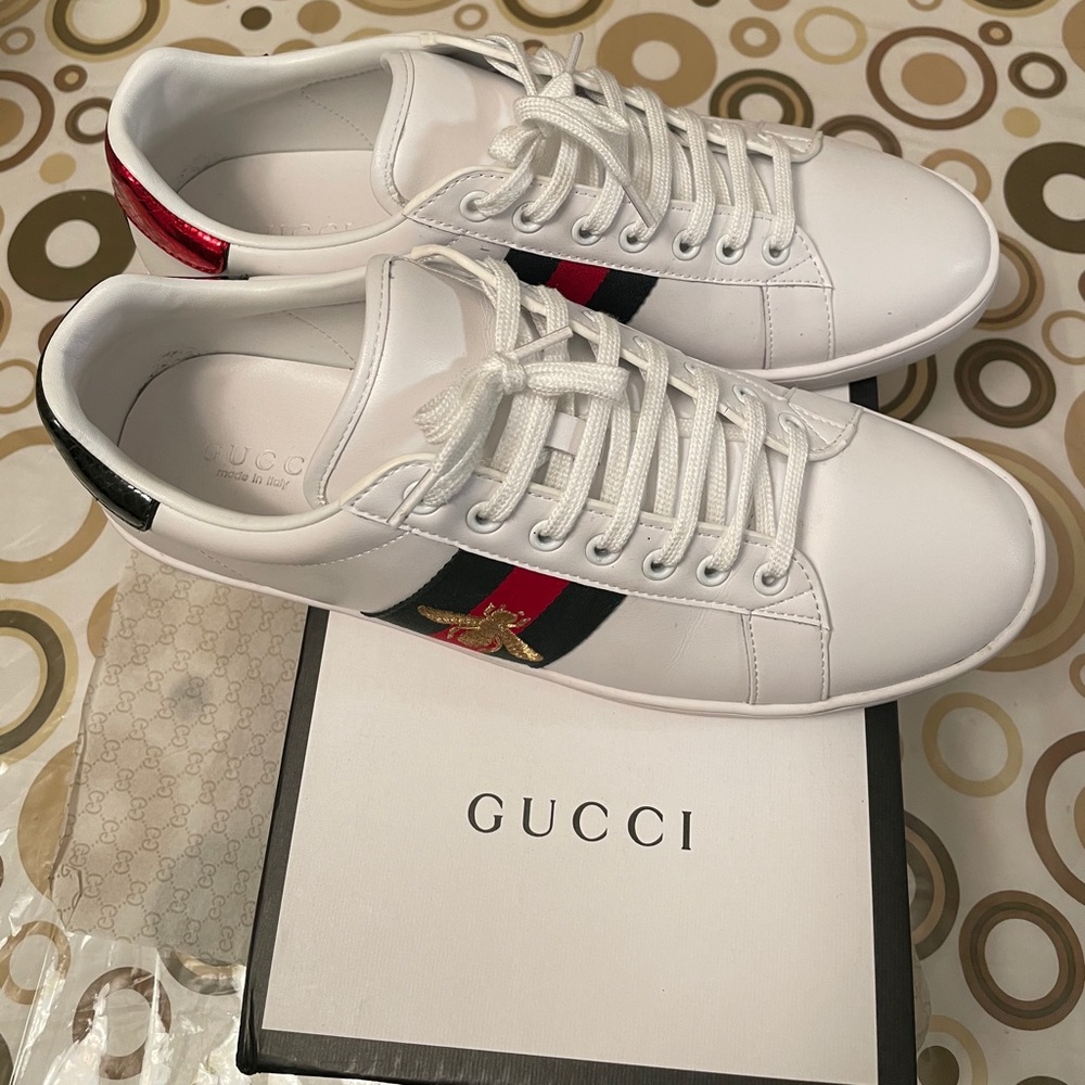 Gucci ace bee sneakers size 12